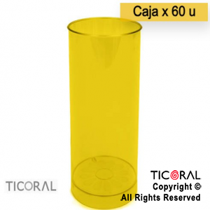 VASO TUBO AMARILLO X 60